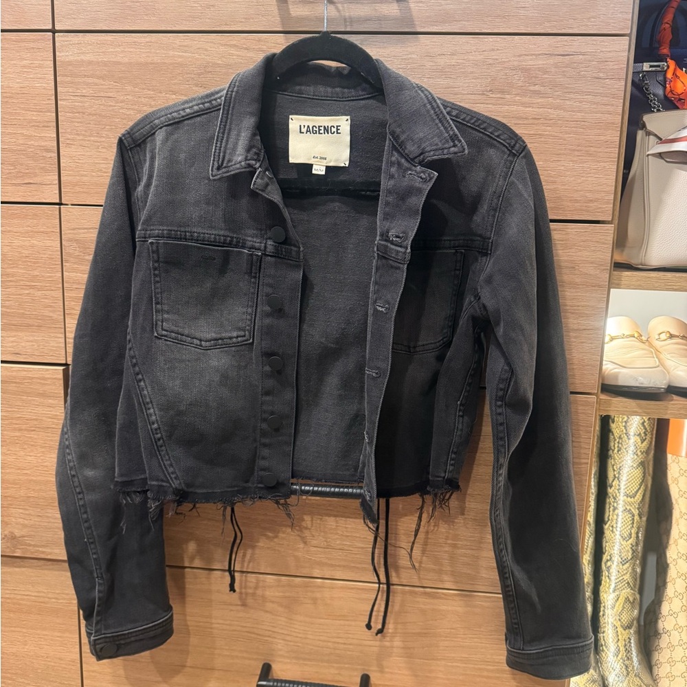 L'AGENCE Charcoal Jean Jacket
